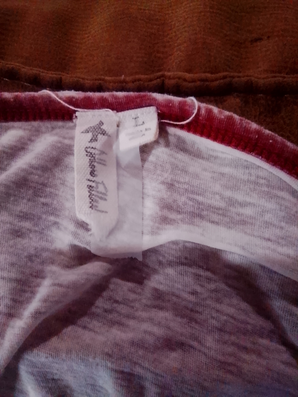 Others Follow Women's Short Sleeve Tee in Burgundy and White